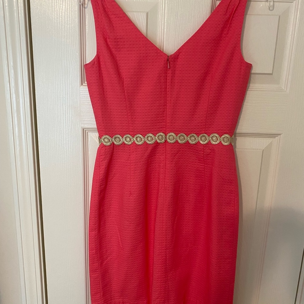 Lilly Pulitzer Kiki Dress In Pink Salmon - Size 2 -EUC - Picture 2 of 8
